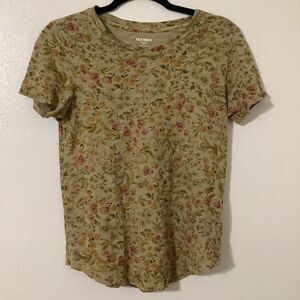 Multicolor Dainty Floral Casual Cottagecore Fairycore 100% Cotton T Shirt XS